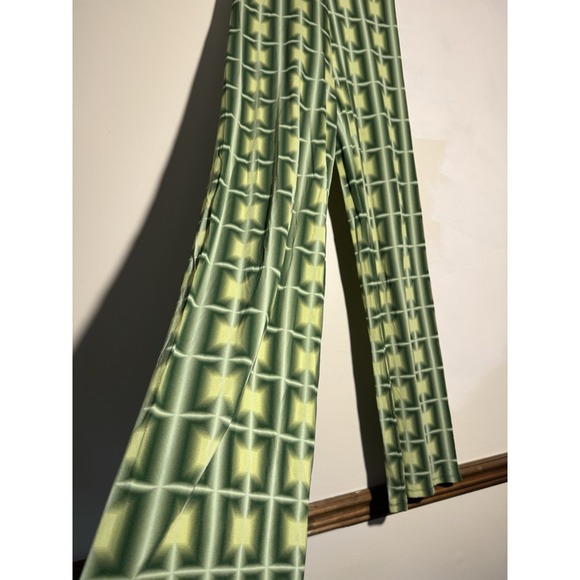 Paloma Wool Green Wide Leg Pants Modern Viscose Portugal Hippie Size M - Picture 3 of 10